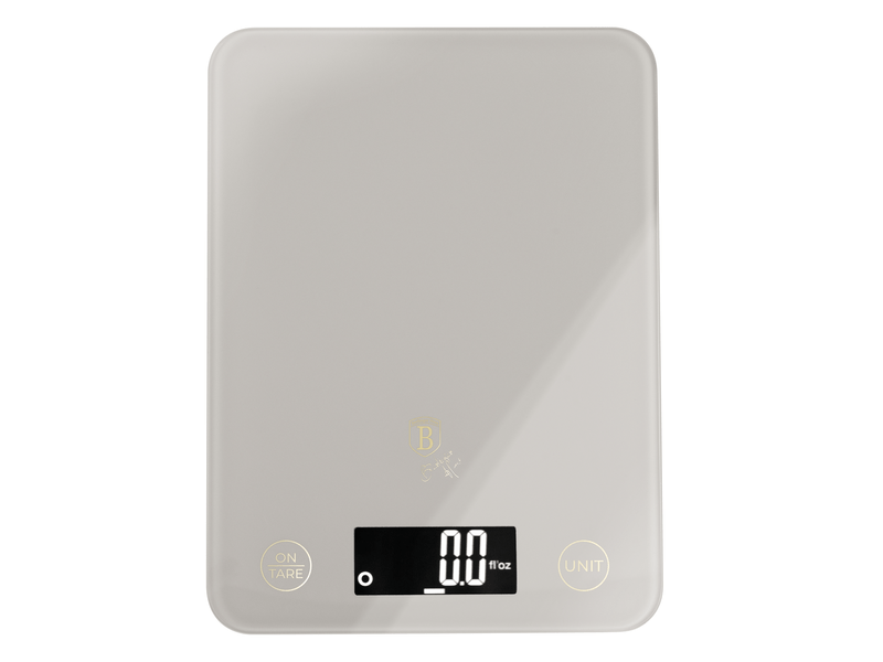 Digitális üveg konyhai mérleg, 5 kg