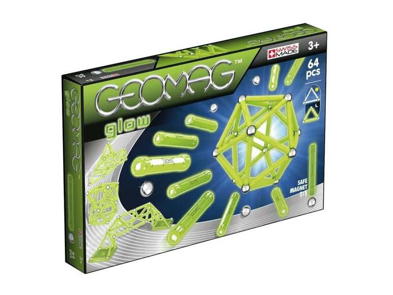 Geomag Foszforeszkáló mágneses építőjáték, 64 db (20GMG00336)