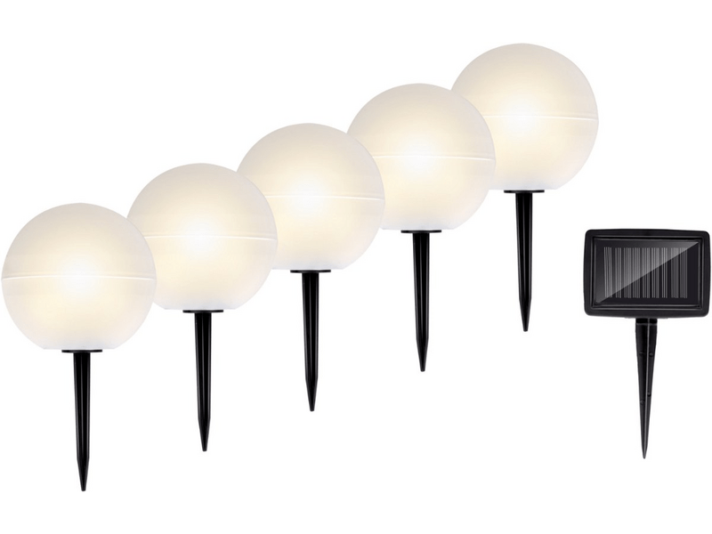 Grundig Solar kerti lámpa, leszúrható gömb, 5 db