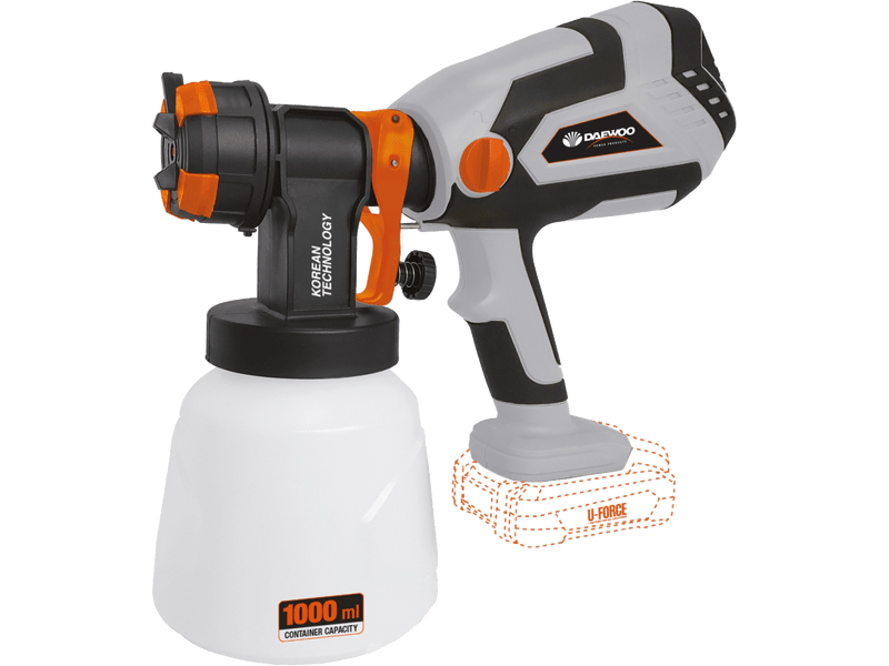 Daewoo DALPG18-1 Akkumulátoros festékszóró, akku és töltő nélkül