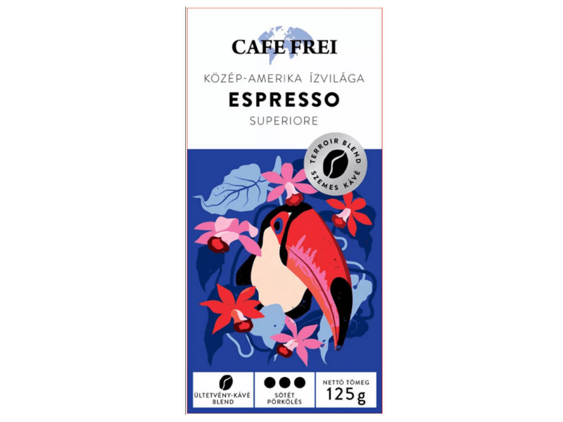 Cafe Frei Közép-Amerika Ízvilága Espresso Superiore Szemeskávé, 125 g