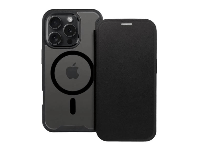 Gigapack Apple iPhone 16 Pro Max Magsafe Flip tok, fekete (160265)