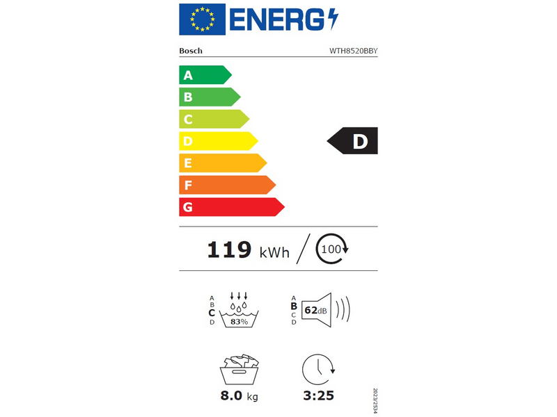 Bosch WTH8520BBY Sušilica rublja s toplinskom pumpom