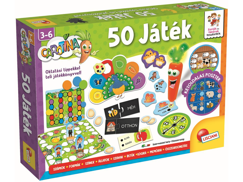 Carotina 50 játék társasjáték készlet (76710)