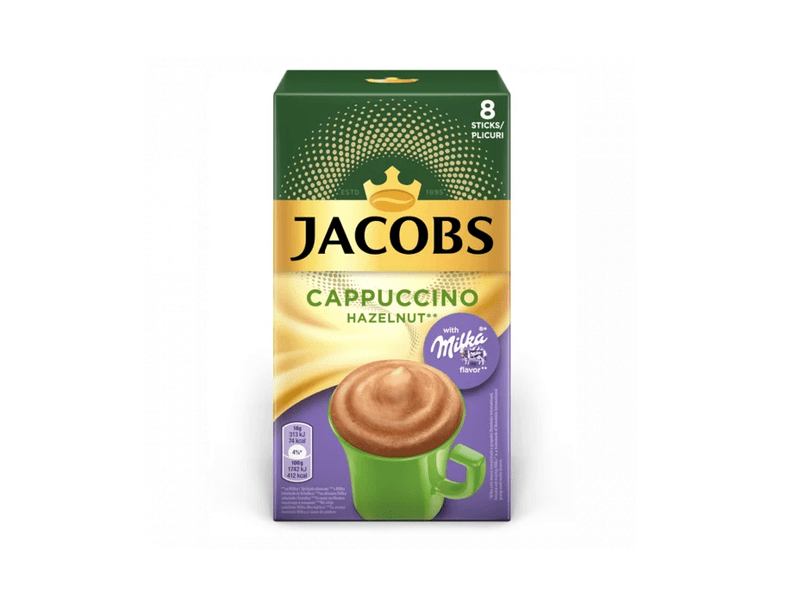 Jacobs Cappuccino Milka Hazelnut Instant kávé, 8x 18g