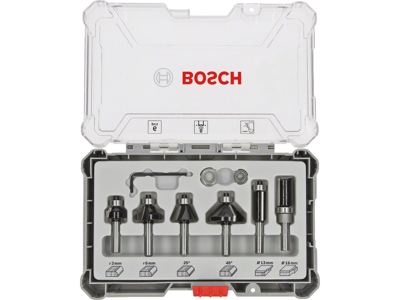 Bosch set umetaka za glodanje rubova i profila, 6 komada (2607017469)