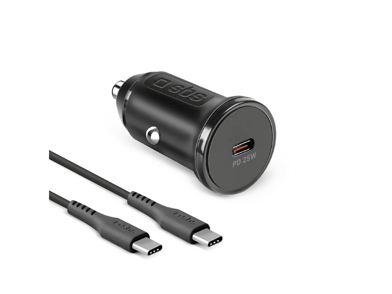SBS PD 25W Autós töltő + USB-C kábel (TECRKITTCPD25W)
