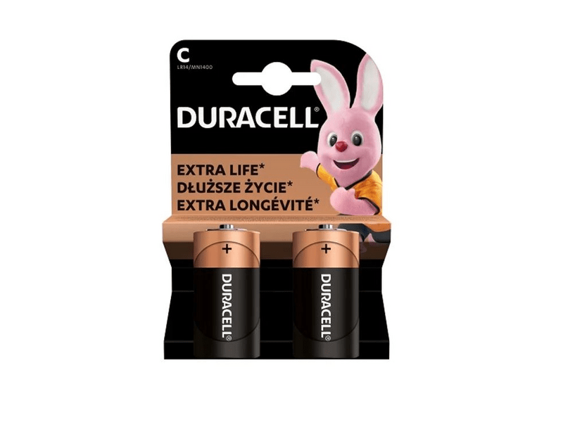 Duracell C alkáli elem, 2 db