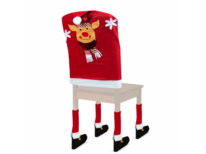 Karácsonyi székdekor lábbal Rénszarvas