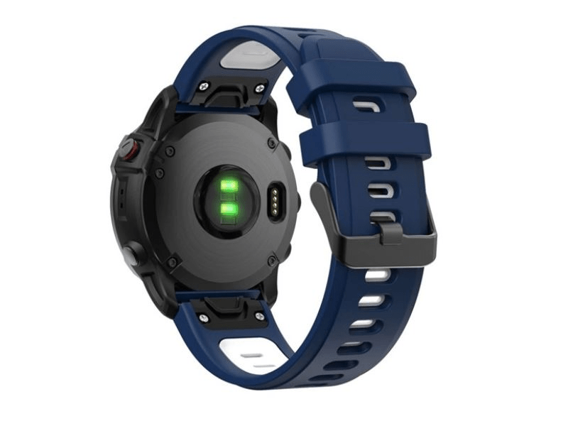 Gigapack Garmin Epix/Fenix 22mm Szilikon Pótszíj, sötétkék/fehér (149190)