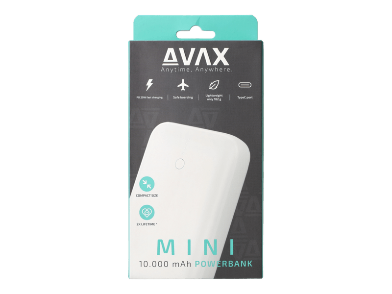 Avax PB105W USB-C 10.000 mAh Mini Powerbank