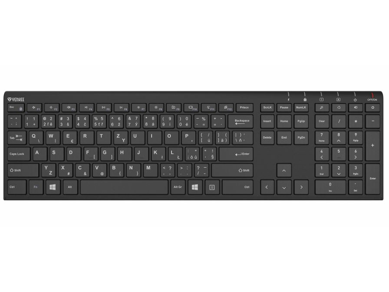 Yenkee YKB 2000 CSBK TRIM bežična tipkovnica, crna