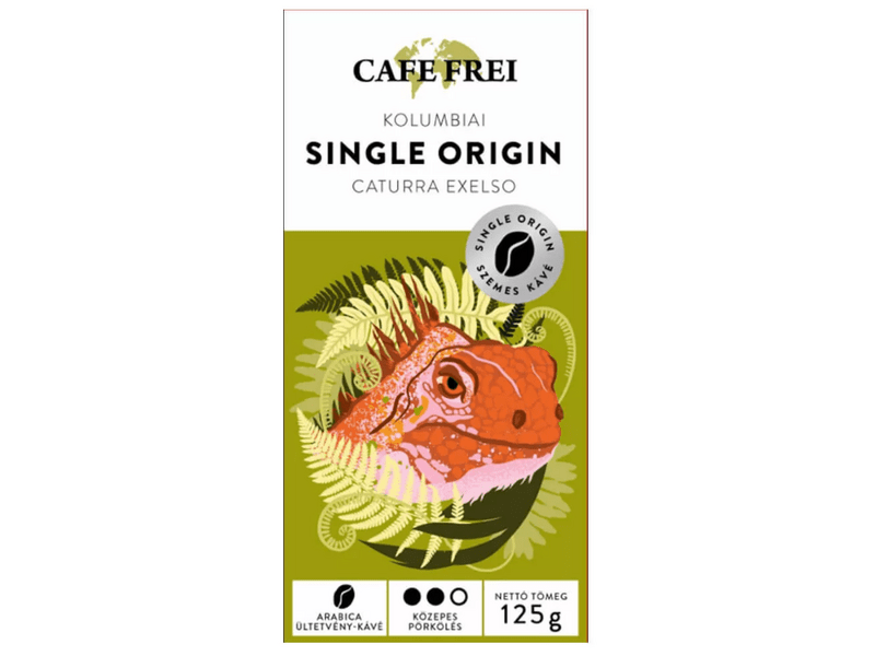 Cafe Frei Kolumbiai Single Origin Caturra Exelso Szemeskávé, 125 g