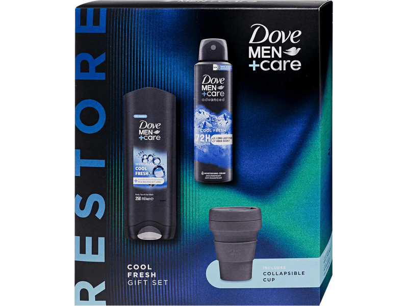Dove Men+Cool Fresh ajándékcsomag thermopohárral