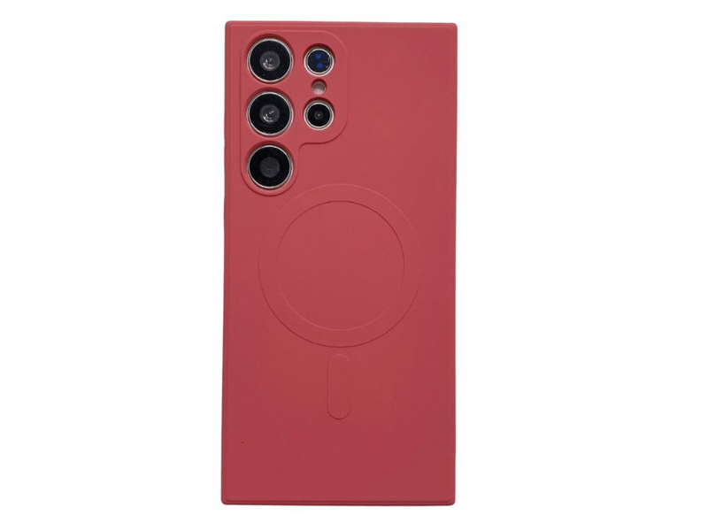 Cellect Samsung S23 Ultra Mágneses szilikontok, piros
