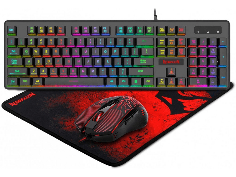 Redragon S107 HU Gamer billentyűzet+egér+egérpad szett