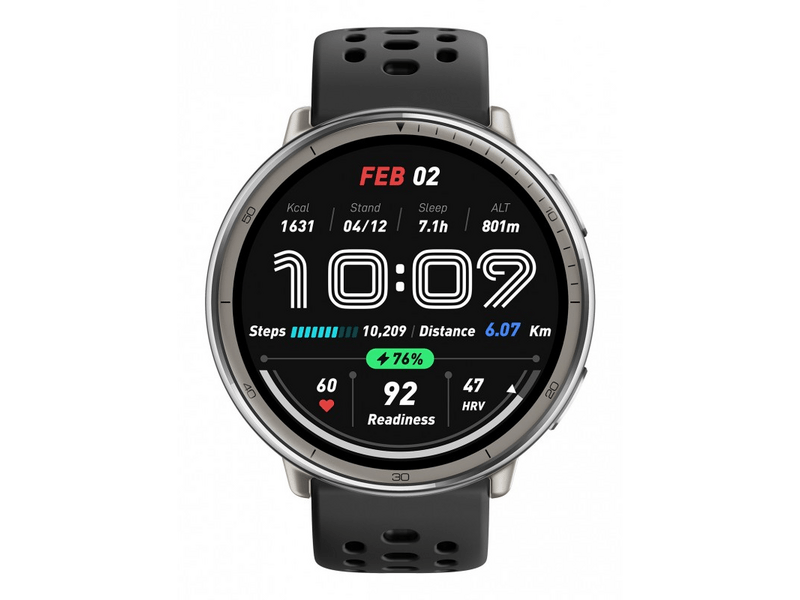 Amazfit Active 2 Okosóra, szilikon szíj, fekete