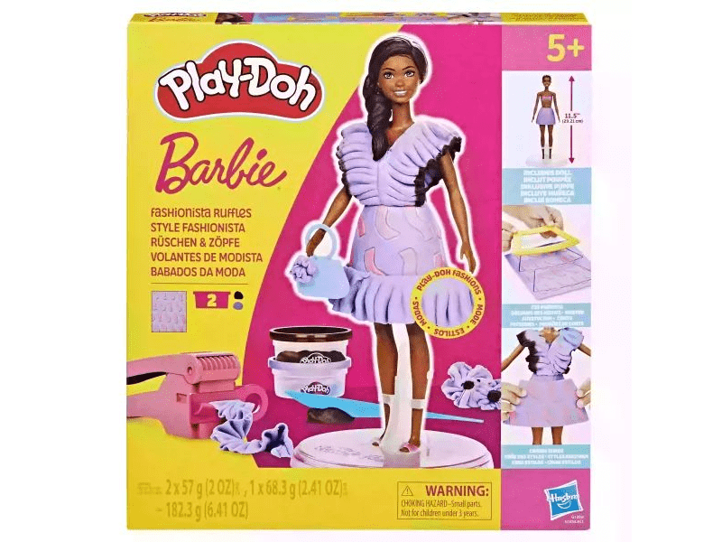 Play-Doh: Barbie – Divatrajongó fodros kreatív szett (G13595X0)