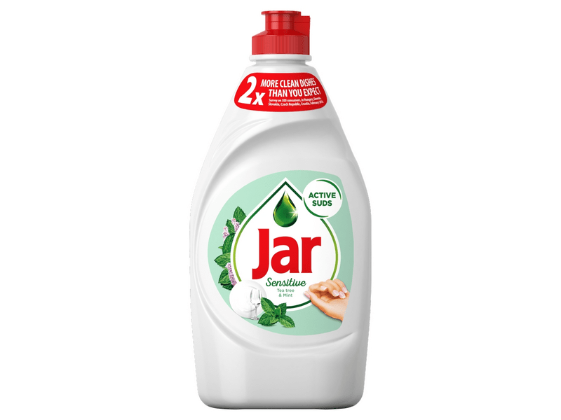 Jar Sensitive Mosogatószer, teafa és menta, 450 ml