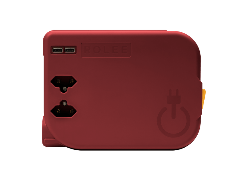 Rolee M automata hosszabbító, 2 aljzat + 2 USB aljzat, 4 m, vörös (R40042101)