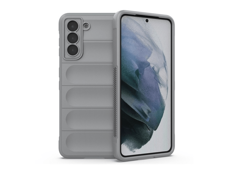 Gigapack Samsung Galaxy S21 5G Szilikon tok, világosszürke (134458)