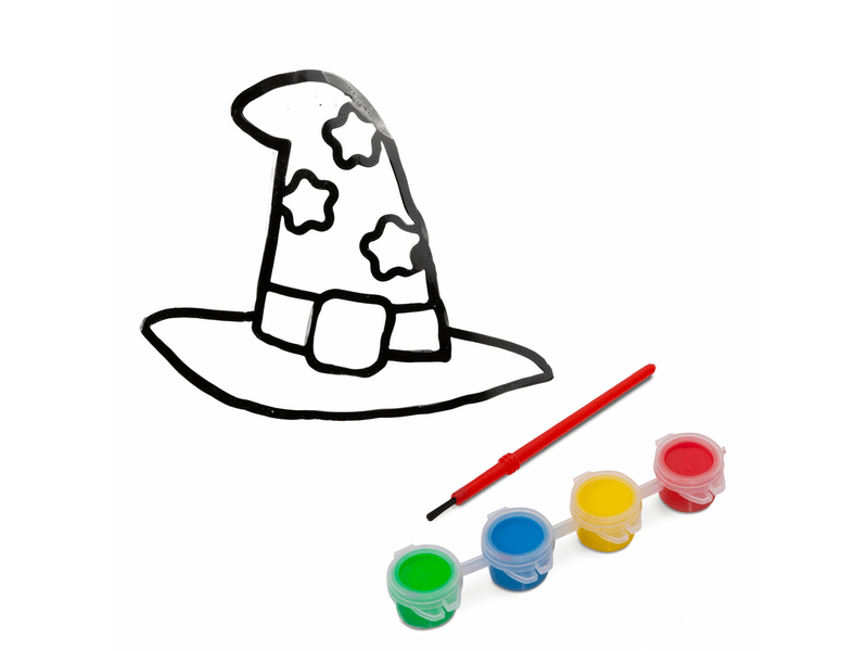 Family 56548B Halloween-i kifesthető ablakdekor - boszorkánykalap