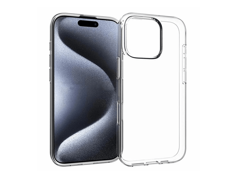 Gigapack Apple iPhone 16 Pro Szilikon tok, átlátszó (160098)