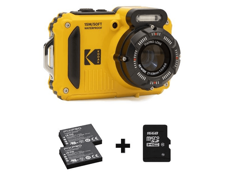 Kodak PixPro WPZ2 Vízálló digitális fényképezőgép, sárga