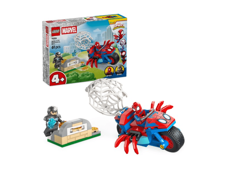 LEGO® Marvel Póki és csodálatos barátai Motorkerékpáros Pókember vs. Rhino (11206)