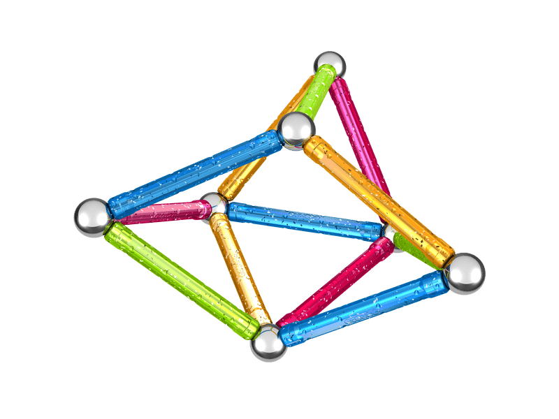 Geomag Glitter Csillogós mágneses építőjáték, 30 db (20GMG00531)
