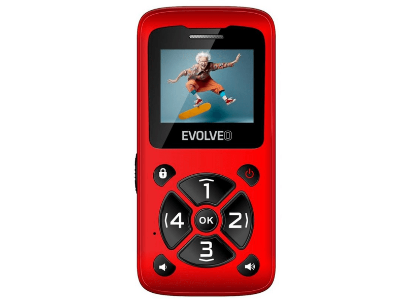 Evolveo EasyPhone ID (EP400) Senior mobiltelefon, piros