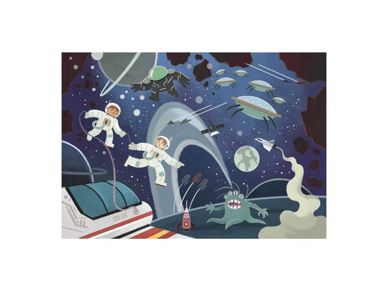 Clementoni Az űr csillámos puzzle, 104 db (20166)