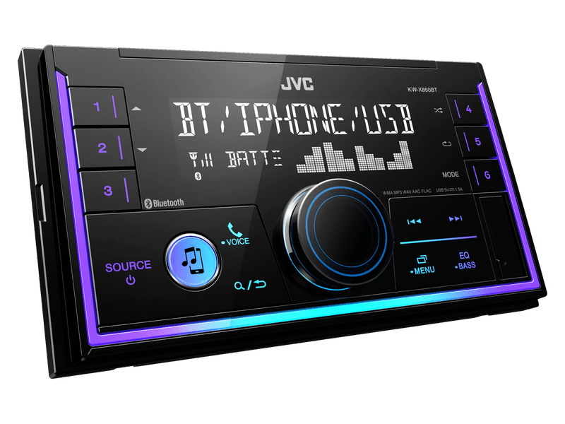 JVC KW-X850BT Mechanika nélküli 2 DIN Bluetooth autórádió