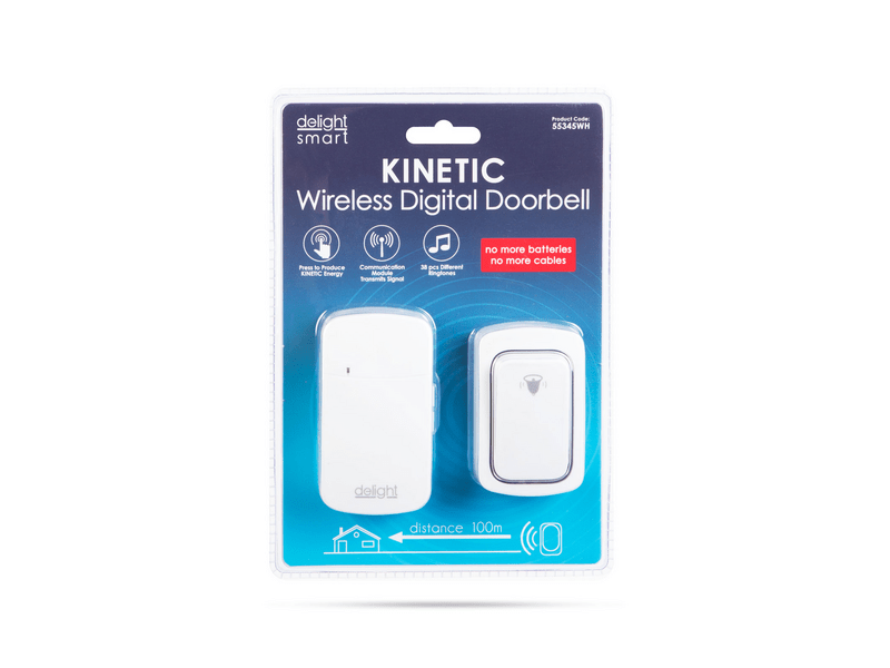 Delight 55345WH Digitális Kinetic csengő, fehér