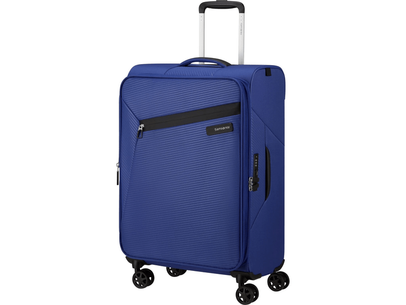 Samsonite Litebeam Spinner Bővíthető bőrönd, 66 cm, kék (146853-4436)