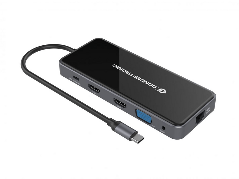Conceptronic DONN15G 12in1 USB-C dokkolóállomás