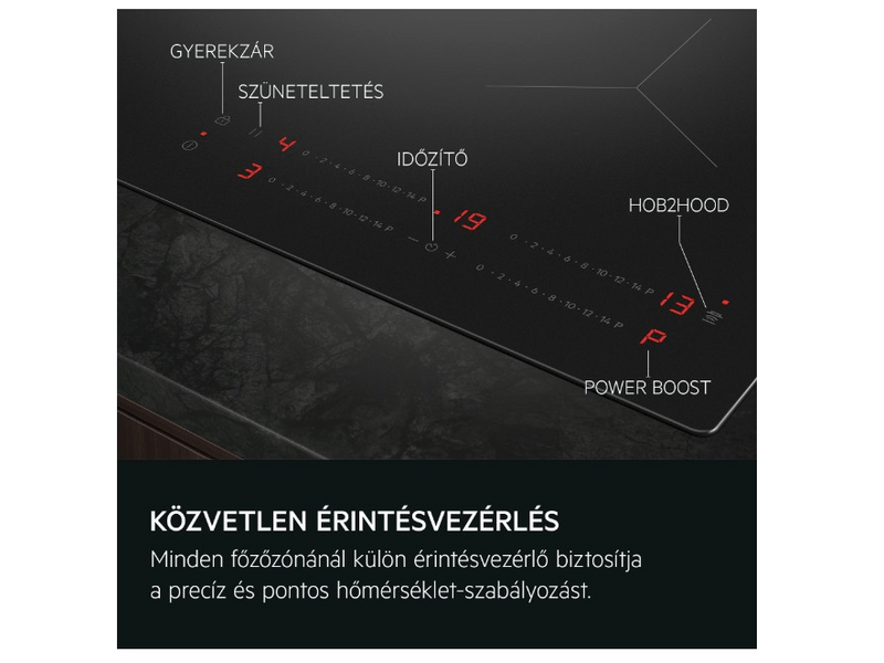AEG TO64IA0AIT Beépíthető indukciós főzőlap, SaphirMatt® SE