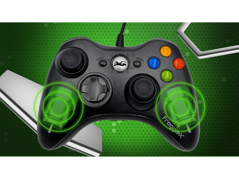 FroggieX Xbox360/PC žičani kontroler, crni (FX-X360-PC-B)