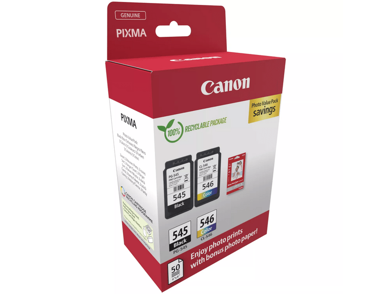 Canon PG-545/CL-546 spremnik s tintom + 50 komada GP501 višestruko pakiranje foto-papira