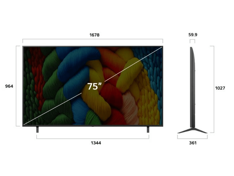 LG 75NANO80A3B 75" 4K UHD NanoCell Smart TV