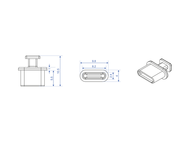 Delock 64013 USB Type-C Porvédő fogantyúval, 10 db