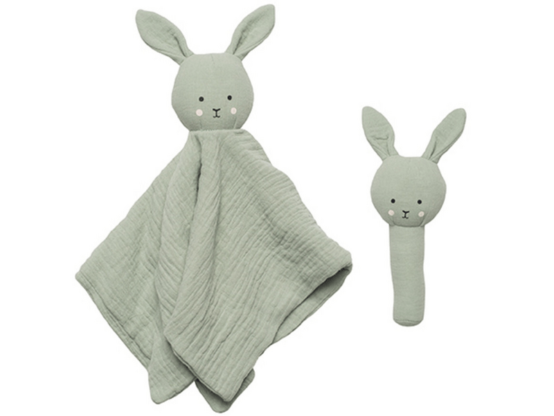 Jabadabado Pasztell zöld nyuszis baba ajándékcsomag (S1026)