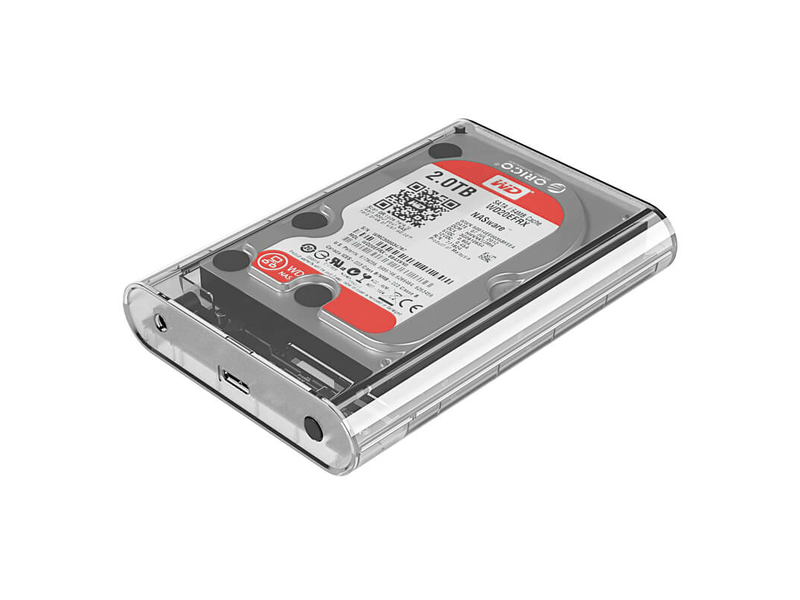 Külső HDD Ház 3.5,max16TB,átlátszó