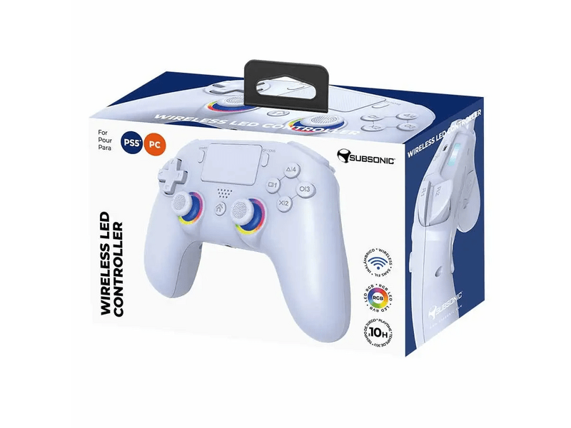 Subsonic PS5 Wireless LED Kontroller, fehér (SA5716-2)