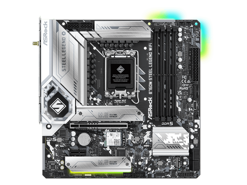 ASRock B760M Steel Legend WiFi Intel B760 mATX Alaplap