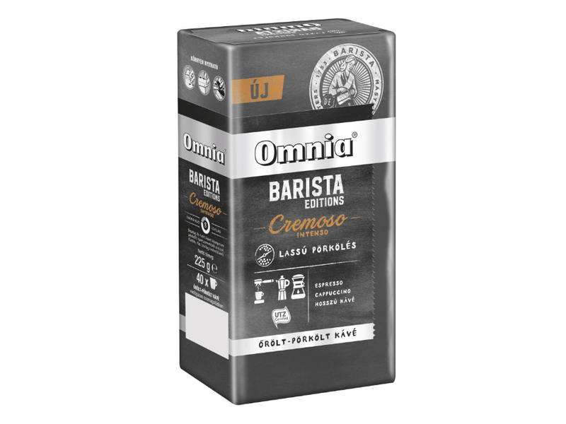 Omnia Barista Edition Cremoso Őrölt kávé, 225g