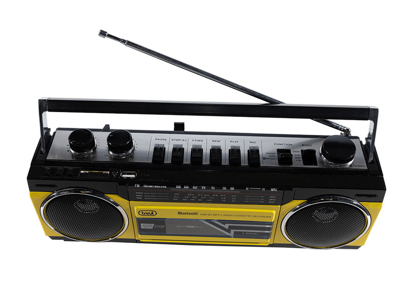 Trevi RR 501BT Hordozható kazettás rádió, sárga