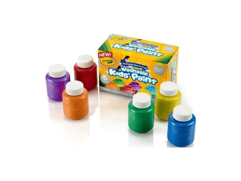 Crayola Lemosható metál festék, 6 db (54-5000)