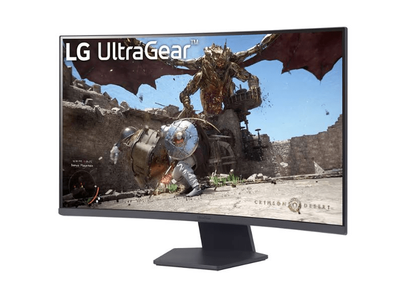 LG 32GS60QC-B 32” QHD Ívelt gamer monitor