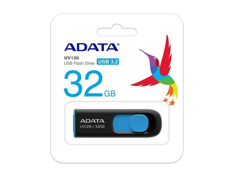 Adata UV128 32GB USB Flash Drive, crno-plavi (AUV128-32G-R)